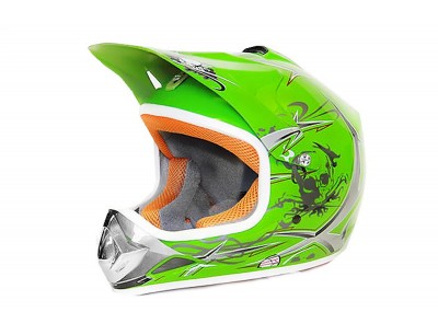 Kimo motocross helmet for children and teenagers Green
